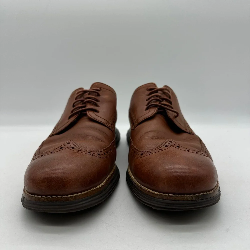 Cole Haan C26472 Mens 9.5M Java Leather OriginalGrand Wingtip Oxford Dress Shoes